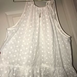 White patterned halter top